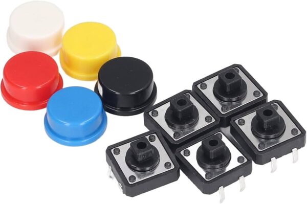 Pulsador 10mm con tapa plástica
