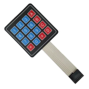 Teclado de membrana flexible 4x4