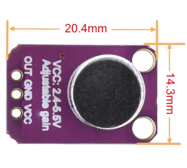 Sensor de sonido con ganancia regulable MAX4466 - Imagen 2